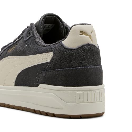 PUMA Erwachsene Shuffle Downtown Sneakers 37.5, Moody Gray Alpine Snow Gold White – Ansicht 3