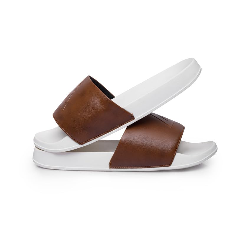 Image of ARVAN Mens Sliders | Lightweight, Anti-Slip & Cushioned Comfort Slides for Casual & Beach Use