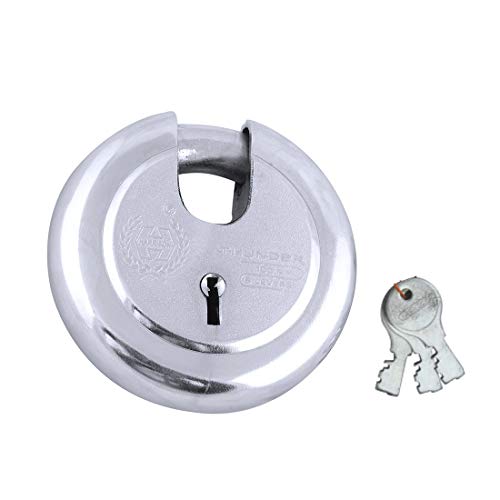 Image of Harrison JAMA LOCK-0022 PK 2 8 Levers Padlock with 3 Keys (Silver, Steel Finish)