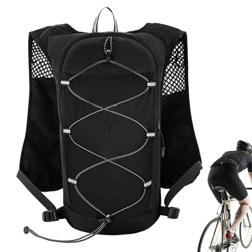 Ruwshuuk Chaleco de correr | Mochila de pecho de agua para correr | Chaleco de correr para entrenamientos, senderismo, ciclismo con tira reflectante y silbato de señal