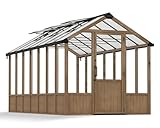 Canopia Gewächshaus für den Außenbereich, Zedernholzrahmen, UV-geschützte Polycarbonatplatten, Natura (Zedernklar, 8 x 17 (2,4 x 5 m))