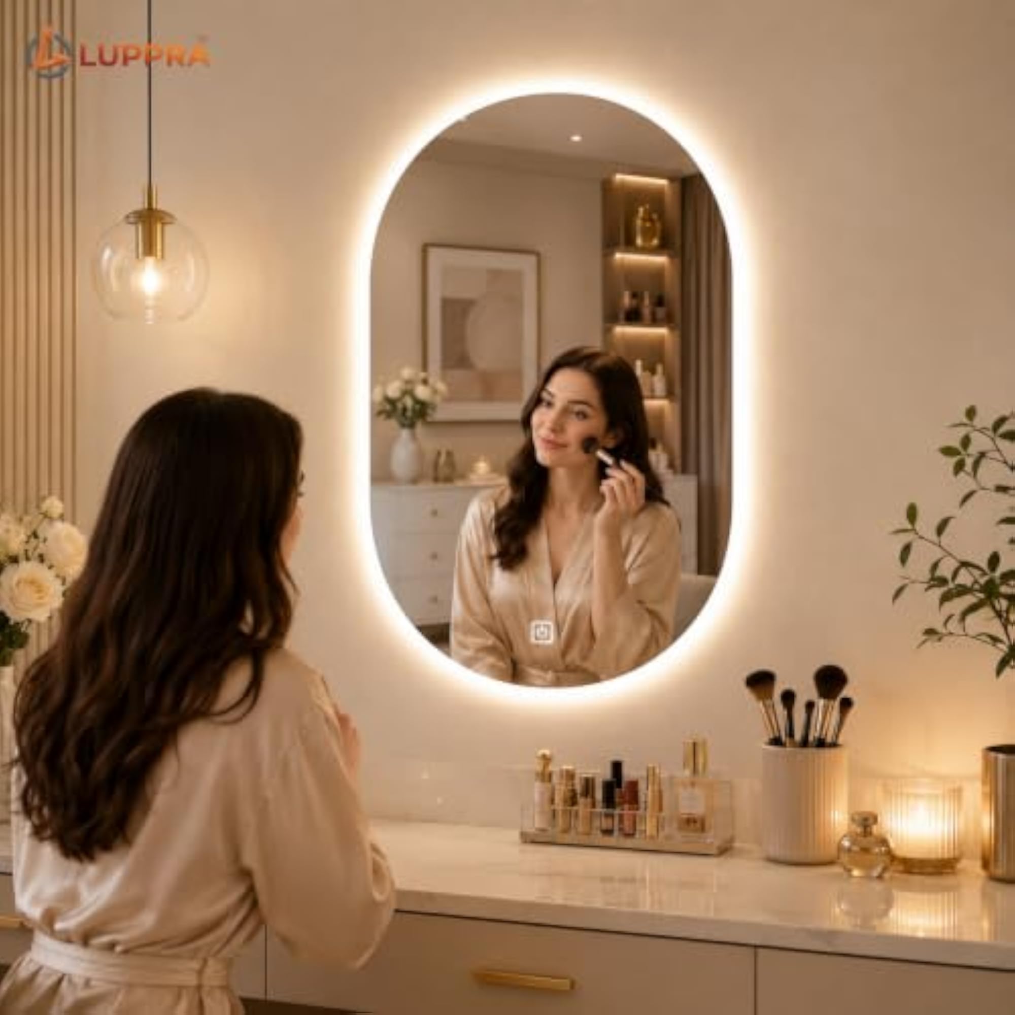 Smart Wall Mounted LED Bathroom Mirror
