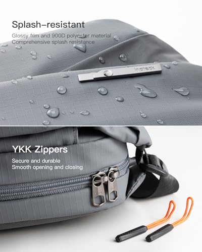 Image of Inateck Sling Bag X, 4L Stylish Crossbody Shoulder Chest Belt Bum Bag with Adjustable Shoulder Strap, Water-Resistant Waist Fanny Pack for Men, Women, Travel, Daily Use, Cycling, Hiking, Dark Grey,L