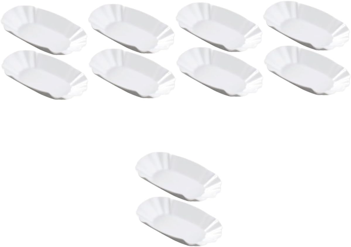 Ciieeo 10pcs Creative French Fries Serving Plates Elegant Snack Trays for Parties Kitchen Condiment Dishes for Appetizers and Gatherings