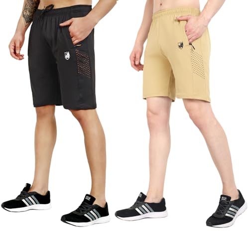 Image of RynoGear Shorts for Men with Zipper Pocket (Pack of 2)