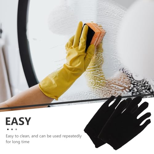 Guantes de algodón negros transpirables de talla M para cuidar tus manos 7