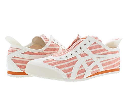 Onitsuka Tiger Tênis unissex México 66 Slip-On, Laranja/branco, 10.5 Women/10.5 Men