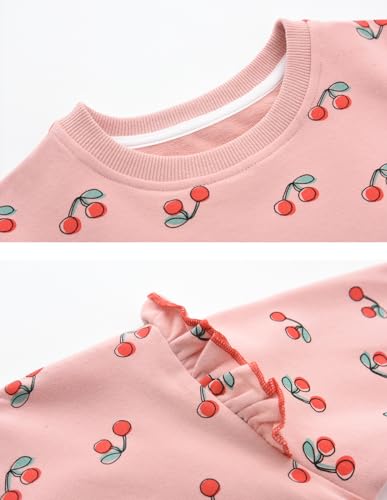 Image of BINIDUCKLING Baby Girl Rainbow Sweatshirt for Girls Long Sleeve Shirt 18 Months-6 Years