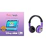 Kids Tablet Bundle: Includes Amazon Fire 7 Kids Tablet (2022 Release) | 16 GB | Blue & Made for Amazon, Kids Bluetooth Headset Ages (3-7) | Purple
