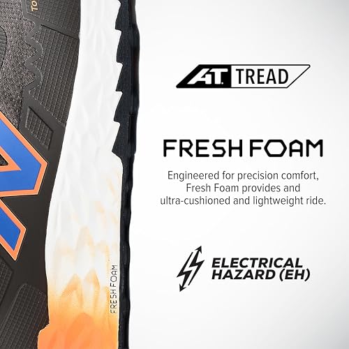 New Balance Fresh Foam Cremorne Composite Toe Safety Shoes for Men - Non Slip, Electrical Hazard - Brown, Mid