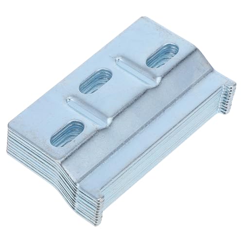 HOMOCONO 10pcs Heavy Duty Galvanized Iron Cabinet Hanger Brackets for Shelving Flat Brackets for Wood Suitable for Kitchen Bedroom and Dining Room Installations