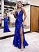 Women's Hot Pink Sparkly Sequin Prom Dress for Teens Mermaid Ball Gowns Long Formal Evening Cocktail Dress Size 6