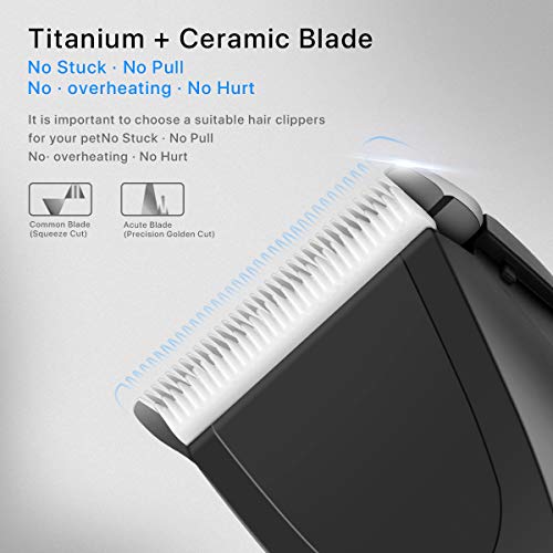 RegeMoudal Dog Clippers Professional Dog Grooming Kit Cordless Pet Grooming Clippers Quiet Dog Trimmer Rechargeable Pet Hair Clippers with 4 Comb Guides, 1 Nail Clippers for Thick Coats Dogs Cats Pets - Thumbnail 3
