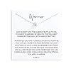 Warrior Necklace Inspirational Jewelry for Women Uplifting Encouragement Gifts Friend Birthday Pearl Sterling Silver 18”