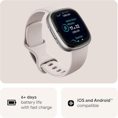 Image of Fitbit Sense 2 Advanced Health and Fitness Smartwatch - Blue Mist /Pale Gold