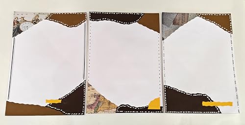 Image of Project Banao Handmade Designer Writing Sheets (10 Pcs) | A4 Size 180 GSM Vintage Aesthetic Designer Paper for Scrapbooking, Journals, Letters & DIY Projects | Aesthetic Stationery - Made in India