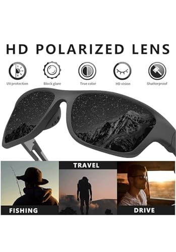 Image of Polarized Sports Sunglasses for Men & Women | UV400 Protection | Lightweight Driving, Fishing, Cycling, Running & Outdoor Sunglasses with TAC Lens