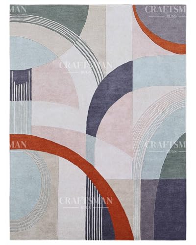 CRAFTSMAN RUGS Modern Abstract Geometric Area Rug – Contemporary Design