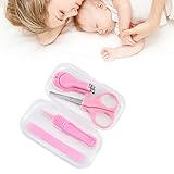 Materiales: las partes metálicas están hechas de acero inoxidable para evitar que los cortaúñas y las tijeras para bebés se desafilen u oxiden. Es muy seguro y se puede utilizar como recortador para cortar las uñas pequeñas. El mango está hecho de ABS, que tiene buena resistencia y dureza.