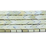 Gfsdjalkj Naturalny kształt strzałki zielony kamień hematyt koraliki dystansowe luźne koraliki do produkcji biżuterii robótki ręczne DIY akcesoria bransoletki 15 cali 39 cm ręcznie robione rzemiosło (średnica przedmiotu: 6 x 3 mm)