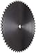 Browning 50A54 Plate Roller Chain Sprocket, Single Strand, Type A Hub, Steel, 3/4" Stocked Bore, 54 Teeth