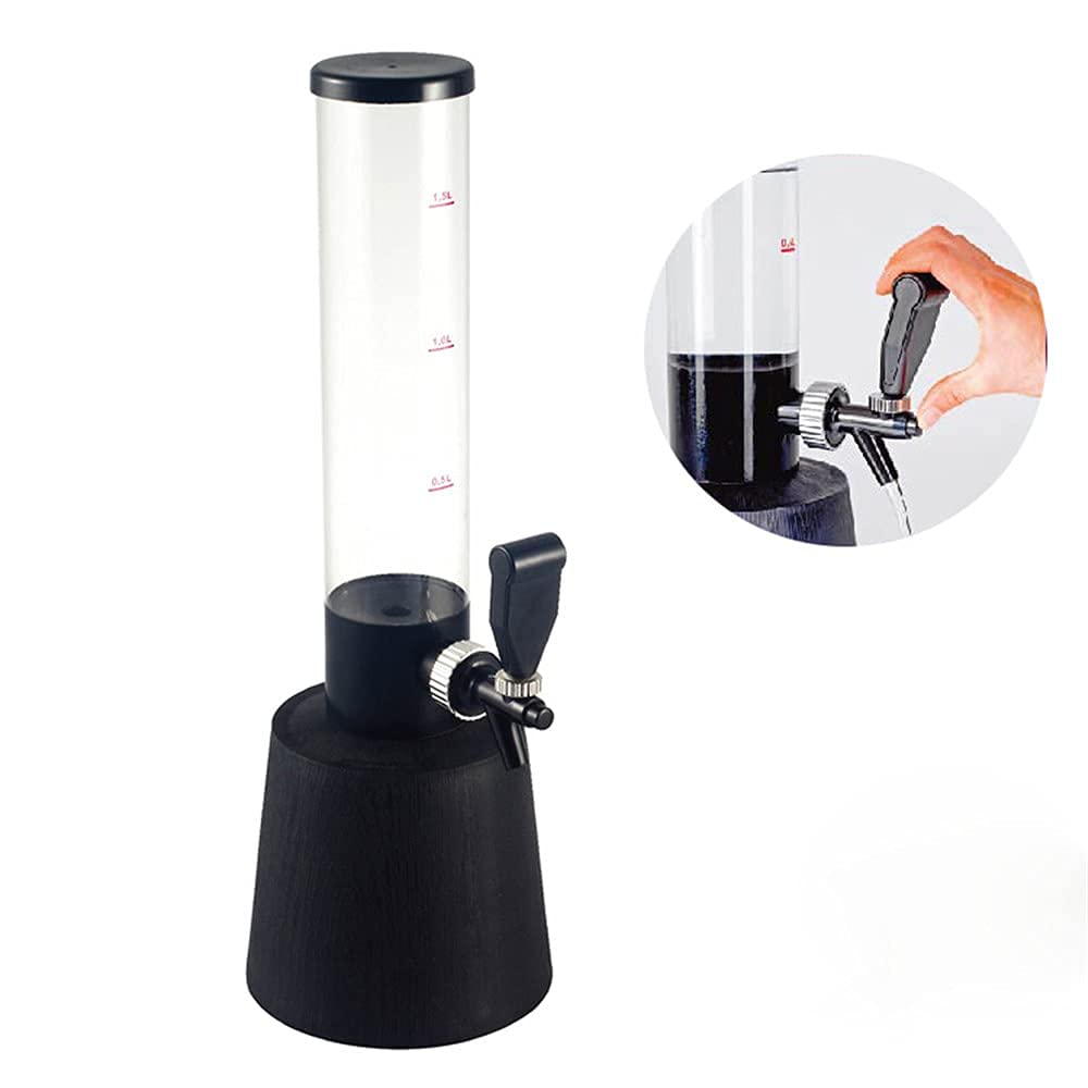 MU Birra Torre, Beer Birra Distributatori 1.5L Vino Birra Spiriti Di Birra Stoccaio per Pompa Di Bricchia Pompacchio Bricchetto Bircia Party Cena