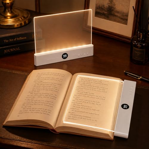 30 LED Book Light for Reading at Night in Bed Rechargeable Book Page Light 3 Color Temperatures Stepless Dimming 1-99 Min Timer 2-in-1 Reading Light Light & Night Light Gift for Readers White