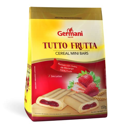 Germani Alimentos Biscoito de Cereais Sabor Morango Tutto Fruta 150G