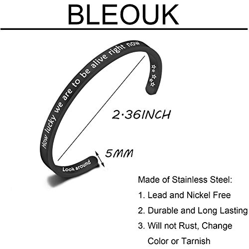 Lywjyb Birdgot Musical Gift Look Around At How Lucky We Are To Be Alive Right Now Bracelet (Look Around black)2