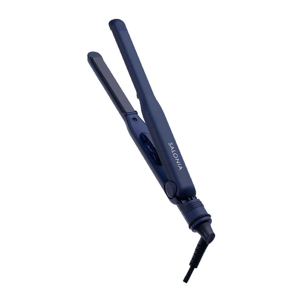 SALONIA SL-004SNV Straight Iron, Hair Iron, 0.6 inches (15 mm), For Overseas Use, Navy : Beauty