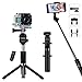 YOKKAO Upgraded Waterproof Selfie Stick Tripod Selfie Stick for Go Pro with Wireless Remote Control Selfie Stick for Gopro Compatible with Bluetooth Enabled Smartphones, Gopro, Digital Cameras