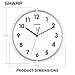 Sharp Atomic Analog Wall Clock – 10.5” Suspended Glass Face Atomic Clock - Sets Automatically - Easy to Read – Updates Automatically to Time Zone and for Daylight Savings