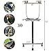 Giantex 51'' Pet Bird Play Stand, Wood Bar Large Stainless Steel Tray Feeder Parrot Perch W/ 2 Feeding Bowls & Locking Wheels, Parrot Pet Bird Play T-Stand