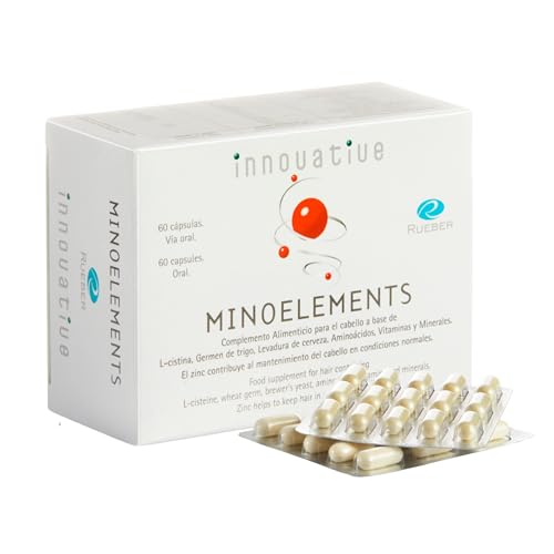 Rueber - Minoelements 60 Ud | Pastillas para el Pelo Anticaida Cabello Mujer y Hombre | Complemento...