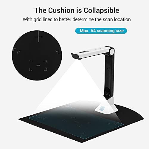 BK50 Portátil 10 Mega-pixel Scanner de Alta Definição Tamanho de Captura Câmera de Documentos A4 par