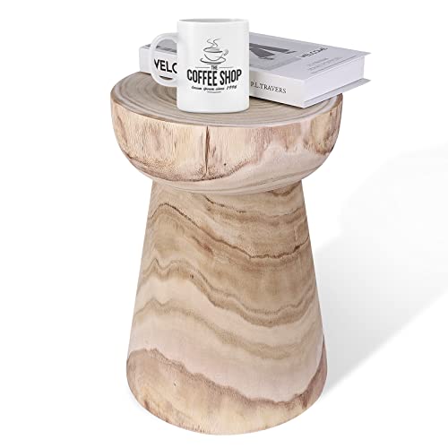 Uziass Wood Tree Stump Stool, 15