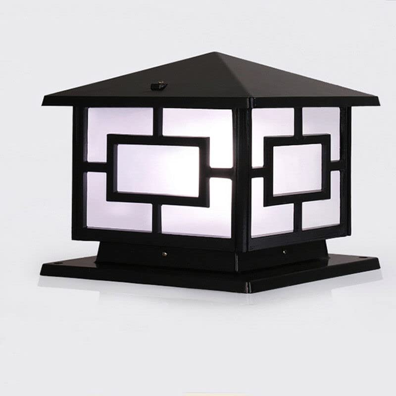 Image of Gate Light Design Aluminium Casting Waterproof Gate Lamp with E27 Holder Type for Home and Garden | Pack of 2 | Antique Black