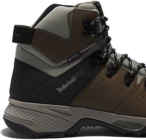 Timberland Men's Switchback Soft Toe Waterproof WP, Brown: Brown Green, 11 | Image 6