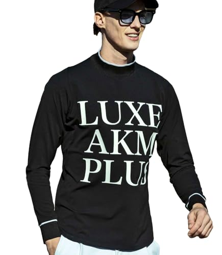 [NXG[P[GvX] Vc BIG LOGO MOCK NECK LONG T-SHIRT Y black(SN90) M
