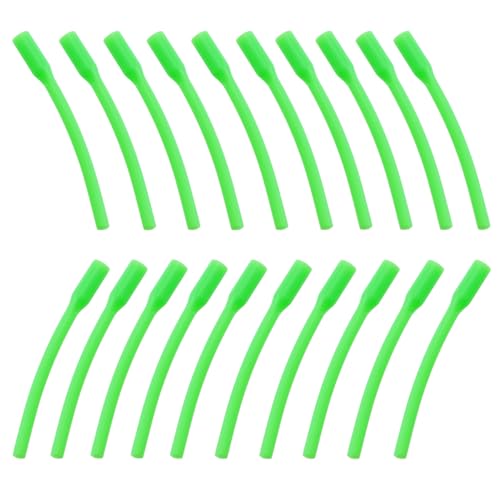Caishun 20PCS Glow in The Dark PVC Sleeve Green Sea Fishing Line Anti Tangle Tube Tip Tube Anti Bite Fishing Line Sleeve for Deep Sea Rigging Trolling Lure Stream Pond Fishing PVC Locator