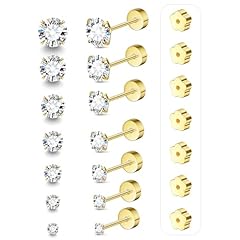 7 Pairs 20G Gold