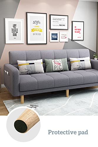 Gosche 4 Inch Round Solid Wood Furniture Feet, Wooden Sofa Legs Set Of 4, Chair Legs, Replacement Couch Legs For Armchair, Cabinet, Mid Century Modern Dresser Or Home Diy Projects Bun Feet #TOP7