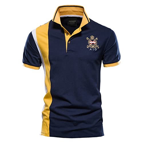 Chemise été en coton pour homme avec broderie fine casual