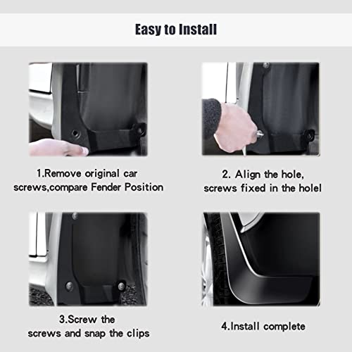 Image of Mud Splash Guard Front and Rear Mud Flaps Fit for Honda CR-V LX EX EXL 2023 2024 2025 Accessories (Not for Hybrid),Mud Flaps Kit Black 4PCS