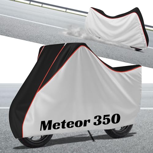Image of Stylish Water Resistant Bike Body Cover Compatible with Meteor 350 & All Models | UV Protection, Dustproof, Heat Resistant, Two Wheeler | New All Weather Protection, Dust & Rain