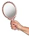 The Paragon Hand Held Mirror - Silver Tone Victorian Vanity Mirror (Copper)