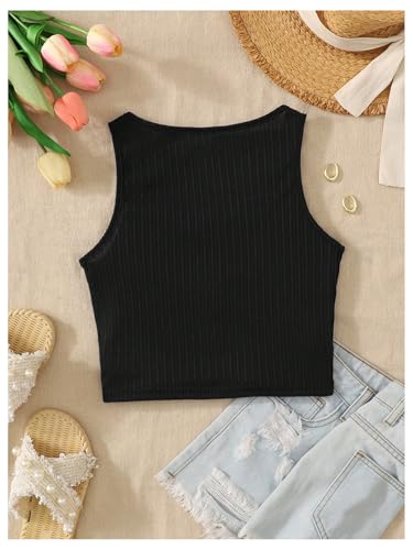 Verdusa Girl's Bowknot Crop Top Coquette Textured Going Out Sleeveless Cute Tank Tops2