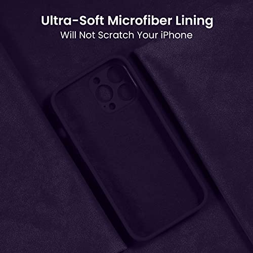 Image of FireNova Designed for iPhone 14 Pro Max Case, Silicone Upgraded [Camera Protection] Case, Soft Anti-Scratch Microfiber Lining Inside, 6.7 inch, Purple