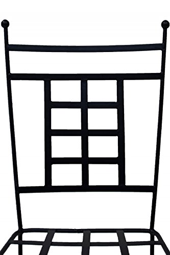ORIGINAL Orientalischer Stuhl Gartenstuhl aus Metall Schwarz Athen | Marokkanischer Balkonstuhl Inkl. Sitzkissen… – Bild 4