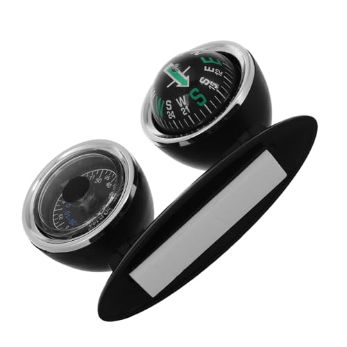 SOLUSTRE Two-in-one Car Compass for Boats Hiking Compass Auto Dashboard Interior Compass